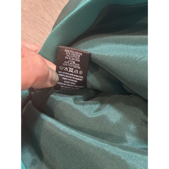 The Fold London NWT Belleville Top Tranquil Teal UK 8 US 4 Blouse Peplum - Picture 9 of 10
